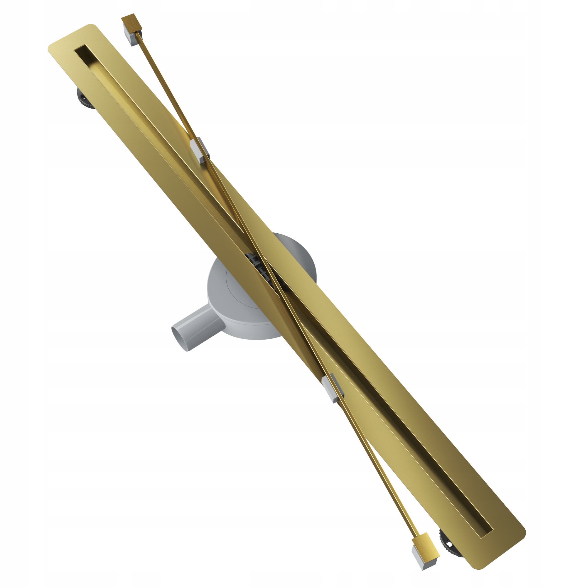 Lineárny Odtok Pod Dlažbu Zlatý 90 cm Oceľ Sifón Sprchová Vanička Luno