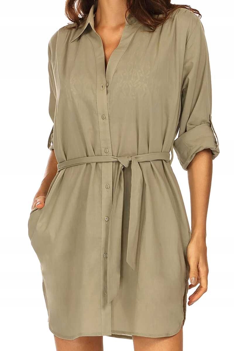 Feba Šaty F 223/857/24 khaki S/m