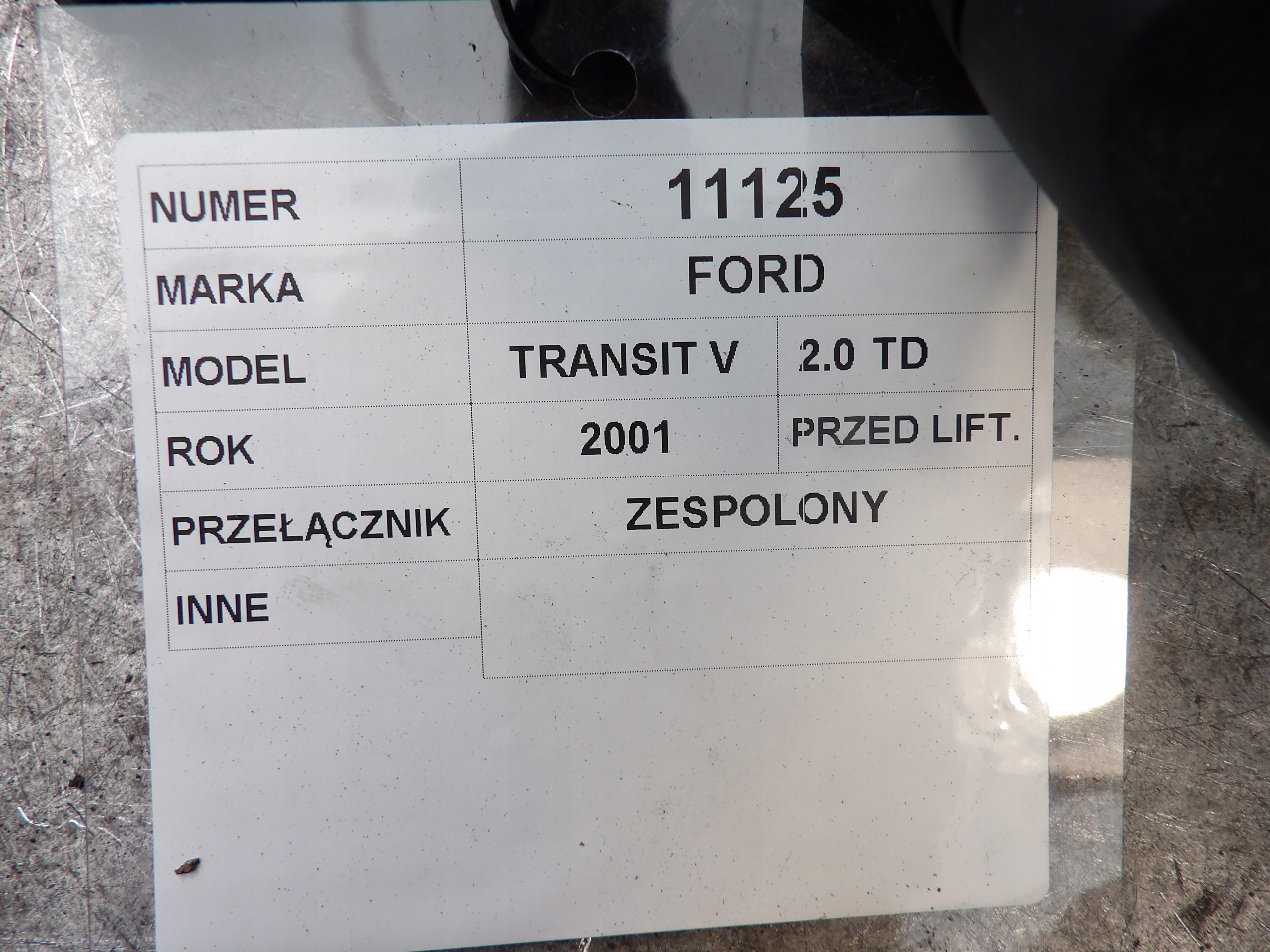 Ford Transit V DEVIO LUCI TERGICRISTALLO TERGI YC1T17A553AC