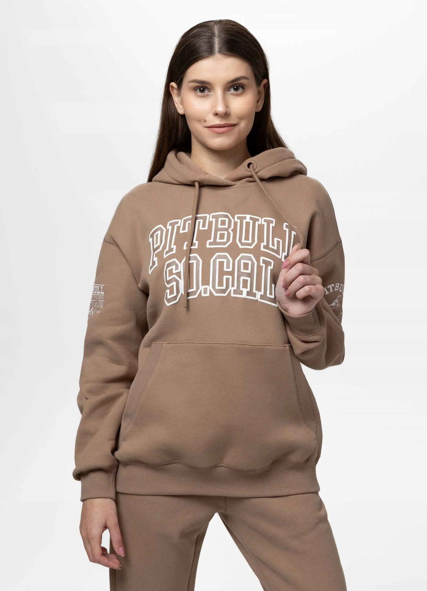 Dámská S Kapucí Mikina Bull Fiora Čokoládový Klokanka M