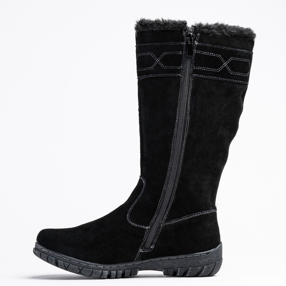 Kozaki wysokie SKÓRZANE ocieplane futerko miękkie SZERSZE bieżnik Wojtyłko Płeć kobieta