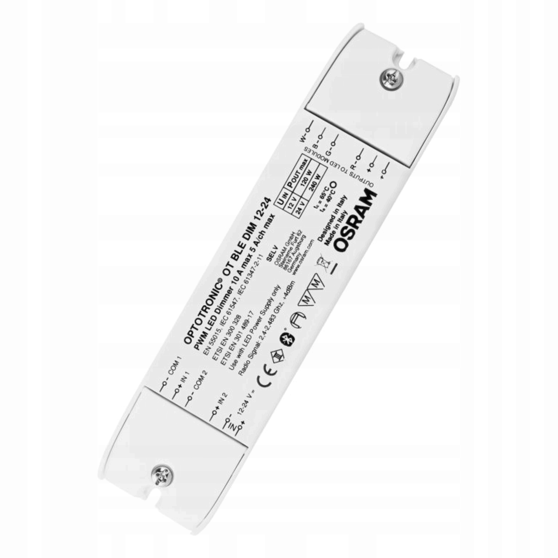 Ledvance Ot Ble DIM 12-24V, stmievač Led pásikov s Bluetooth, 240W, IP20