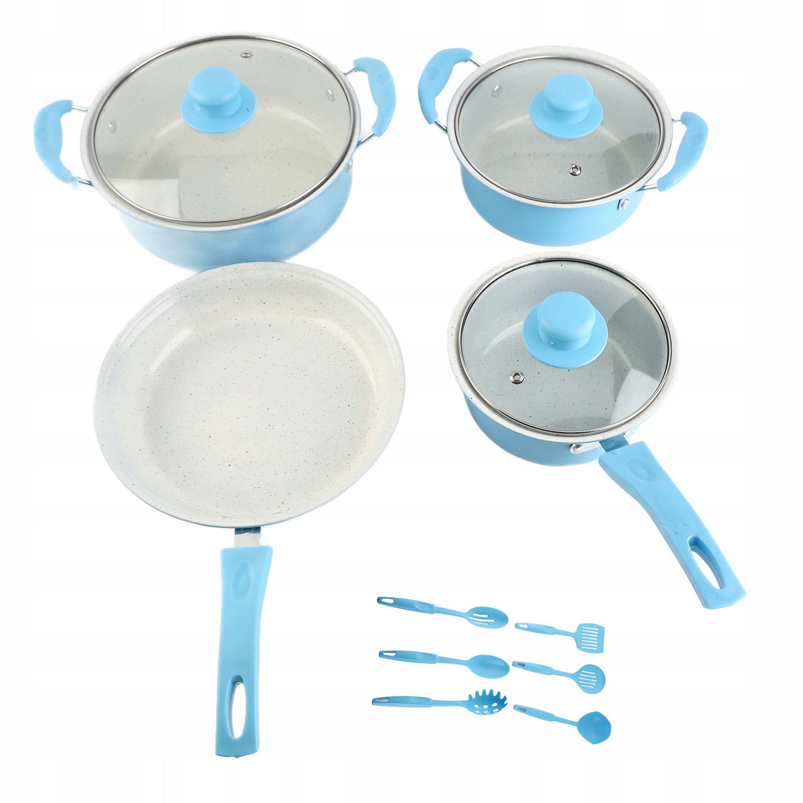 Sada hrnců 13ks, nepřilnavé, modré