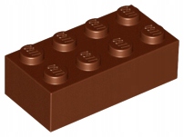 

Lego 3001 Brązowy (reddish) 2x4 klocek brick Nowy