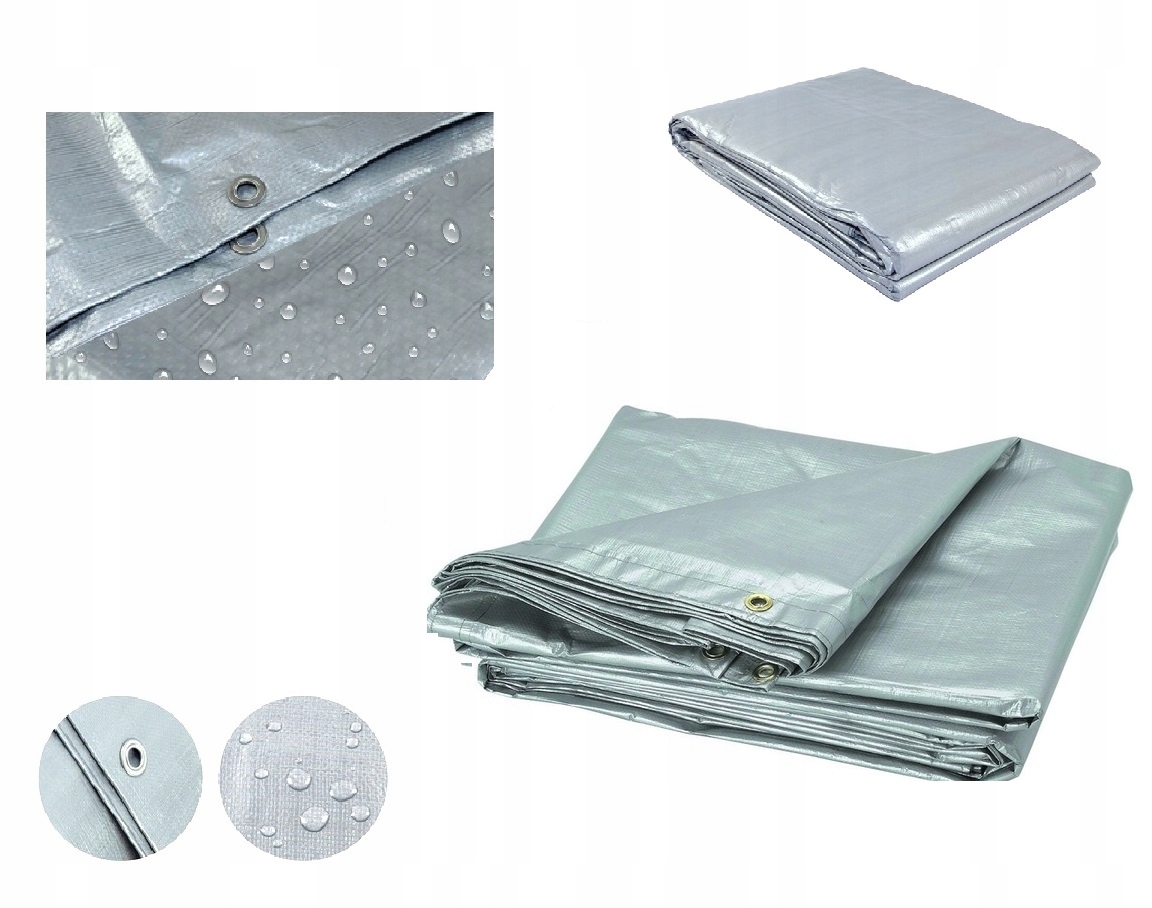 10 m x 15 m Záhradná Plachta Do Dažďa Šedá Ochranná Plachta