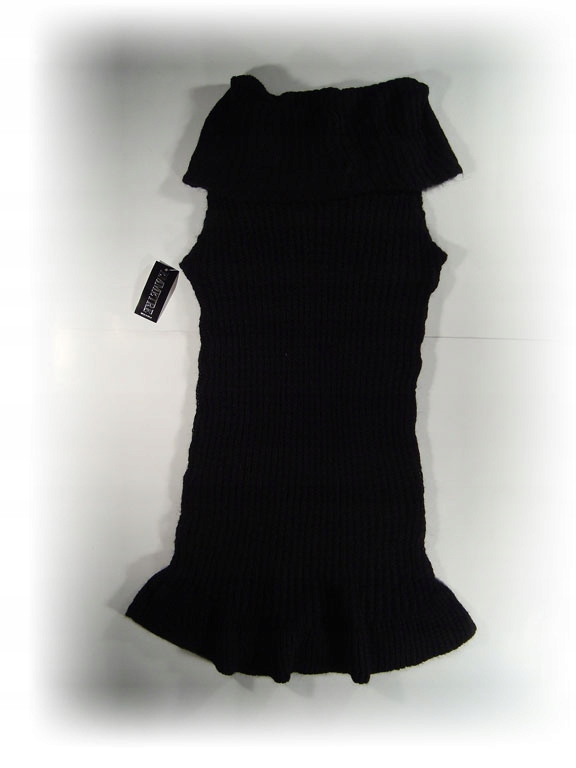 SUKIENKA WŁOSKA CIEPŁA TUNIKA SWETER GOLF SZALOWY Szerokość w ramionach 42 cm