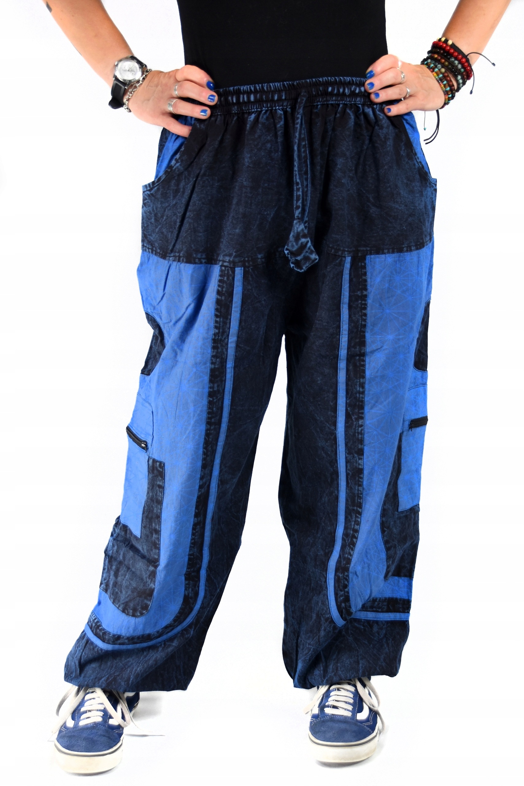 Bavlněné boho unisex kalhoty z Nepálu, Kapsy