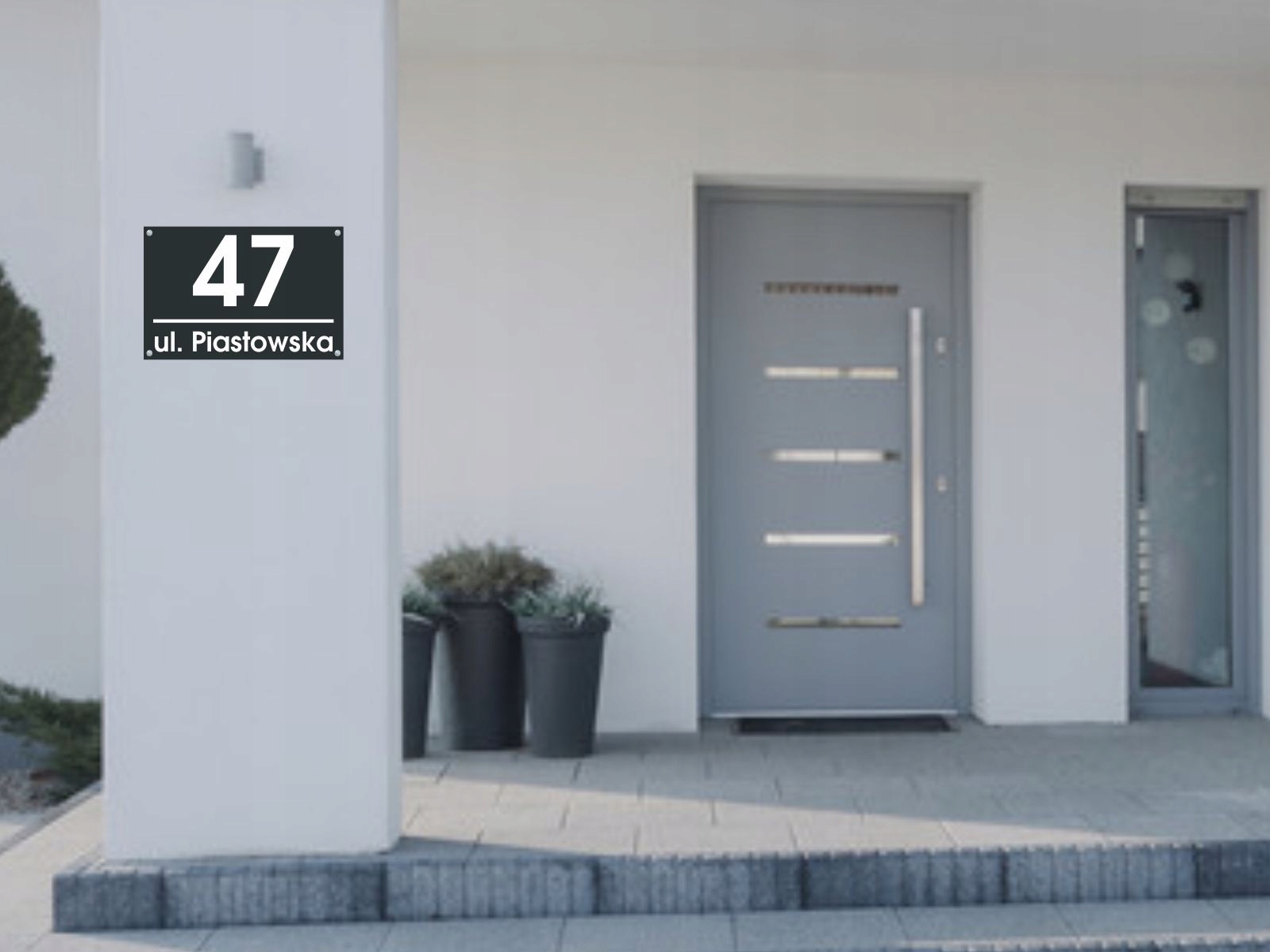 Tabliczka adresowa z numerem domu 40x30 antracyt Marka Craft Print