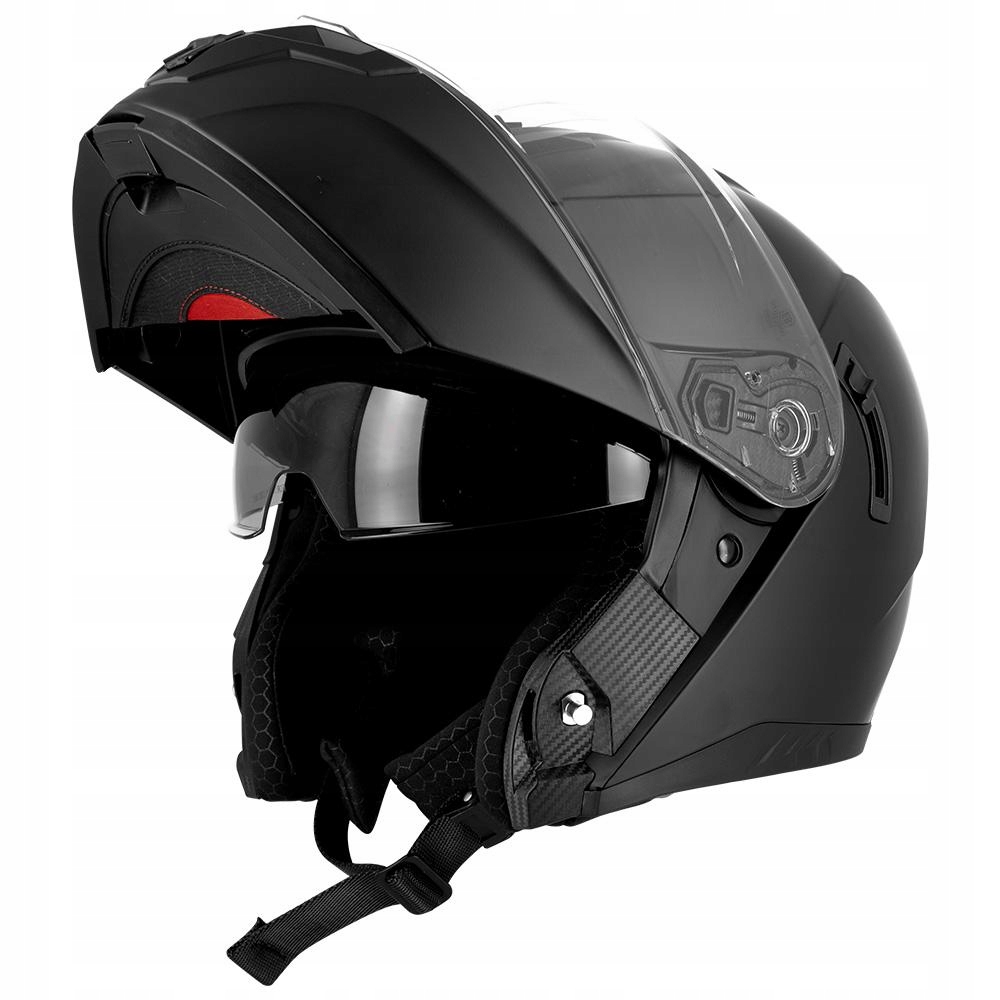 Kask Motocyklowy Szczękowy Osone Dualist blenda pod interkom Czarny Mat L