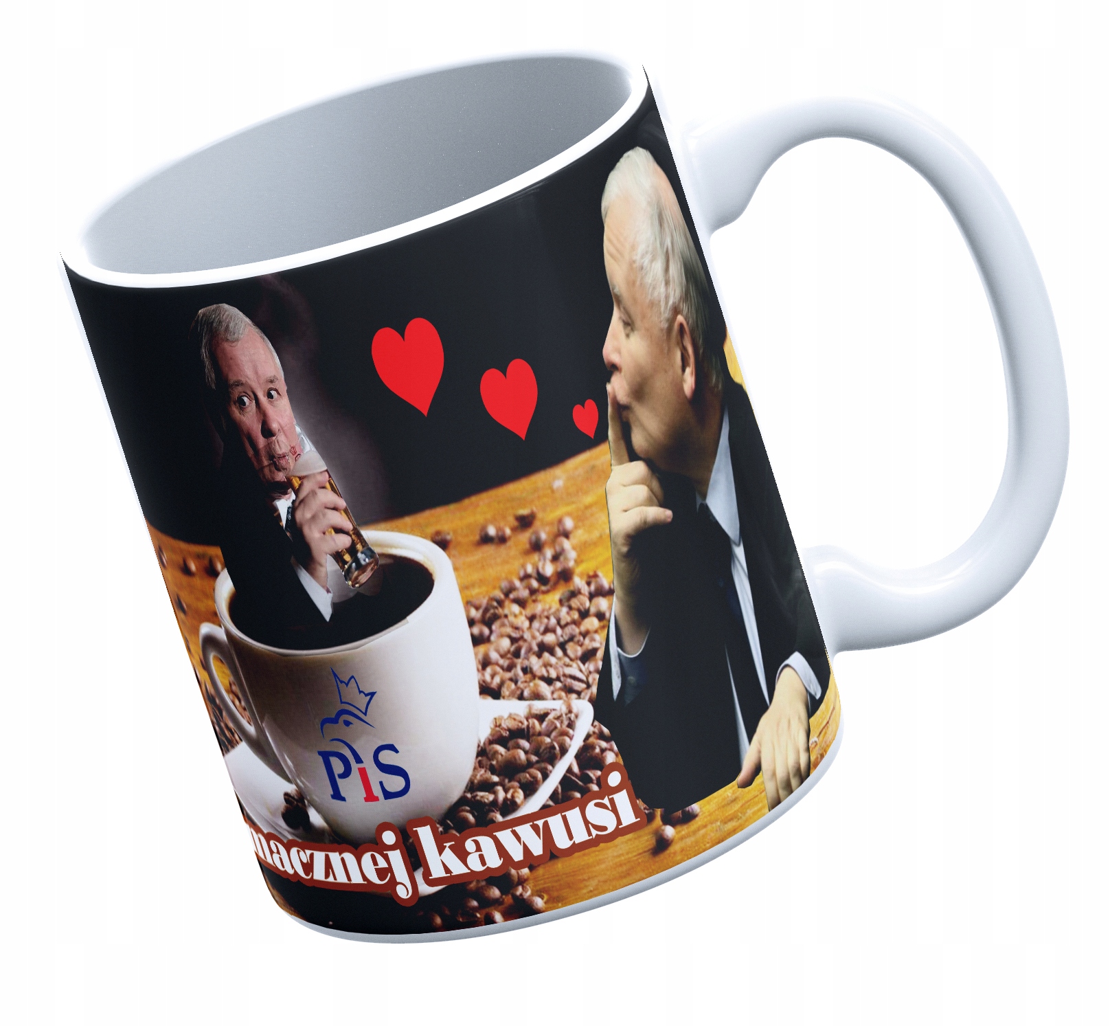 

Kubek Biały Fullprint Kaczyński Pis