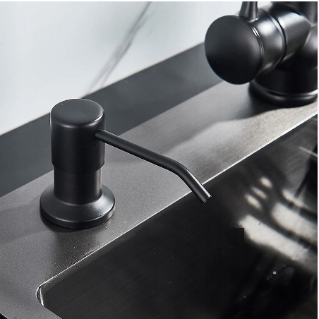 DOZOWNIK NA PŁYN DO NACZYŃ MYDŁO CZARNY 400ml Szerokość produktu 1 cm