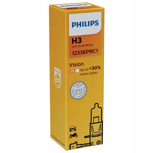 

Philips Żarówka H3 Vision +30% więcej światła