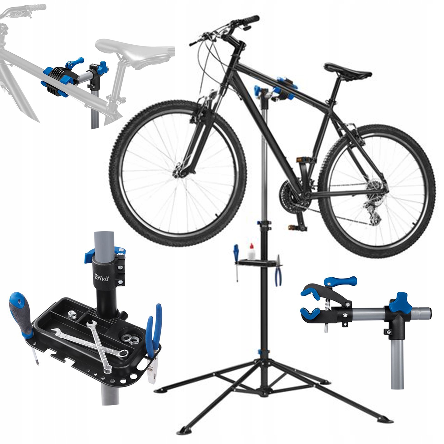 Stojak montażowy do roweru, z regulacją wysokości Crivit, maks. 30 kg