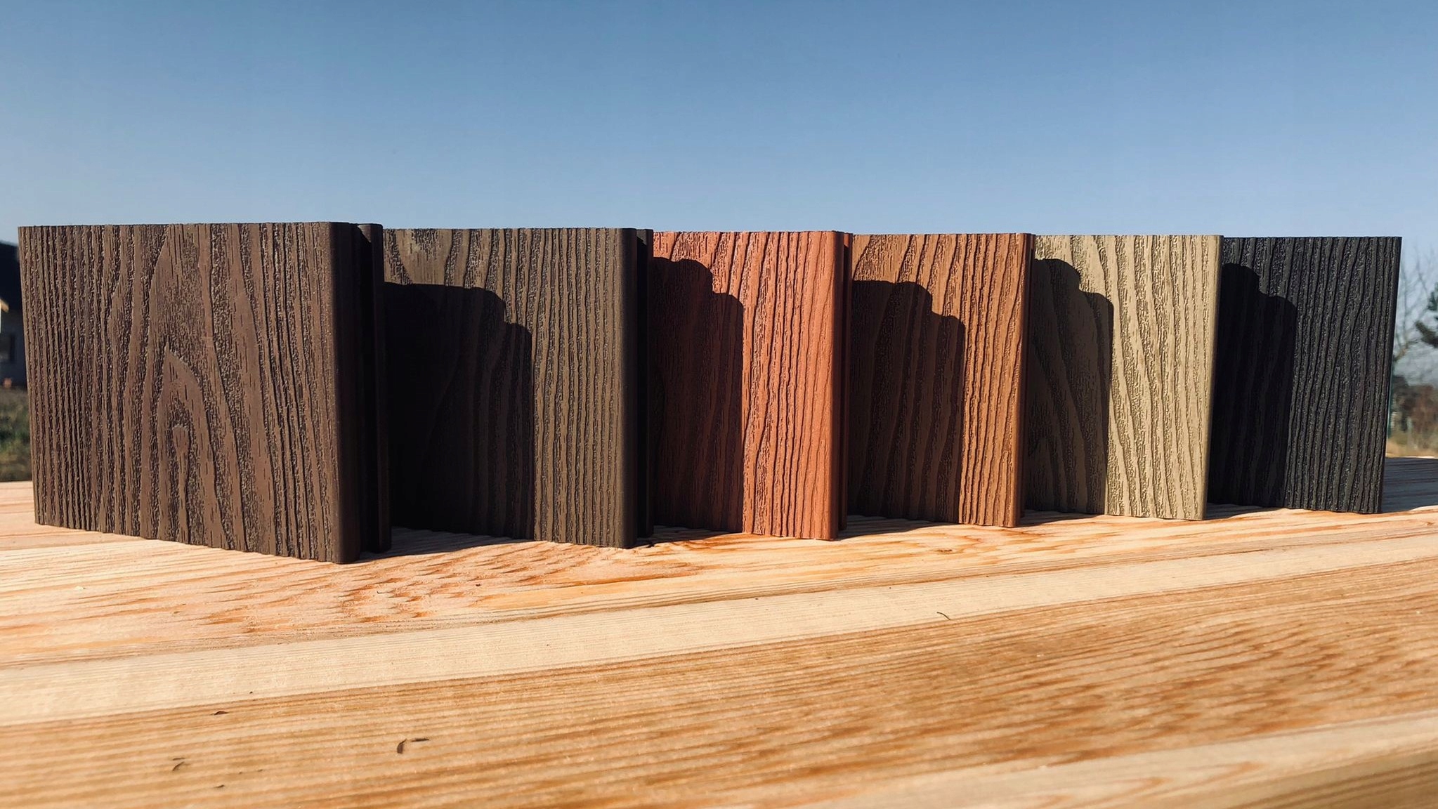 Zestaw próbek deski tarasowej kompozytowej 3D