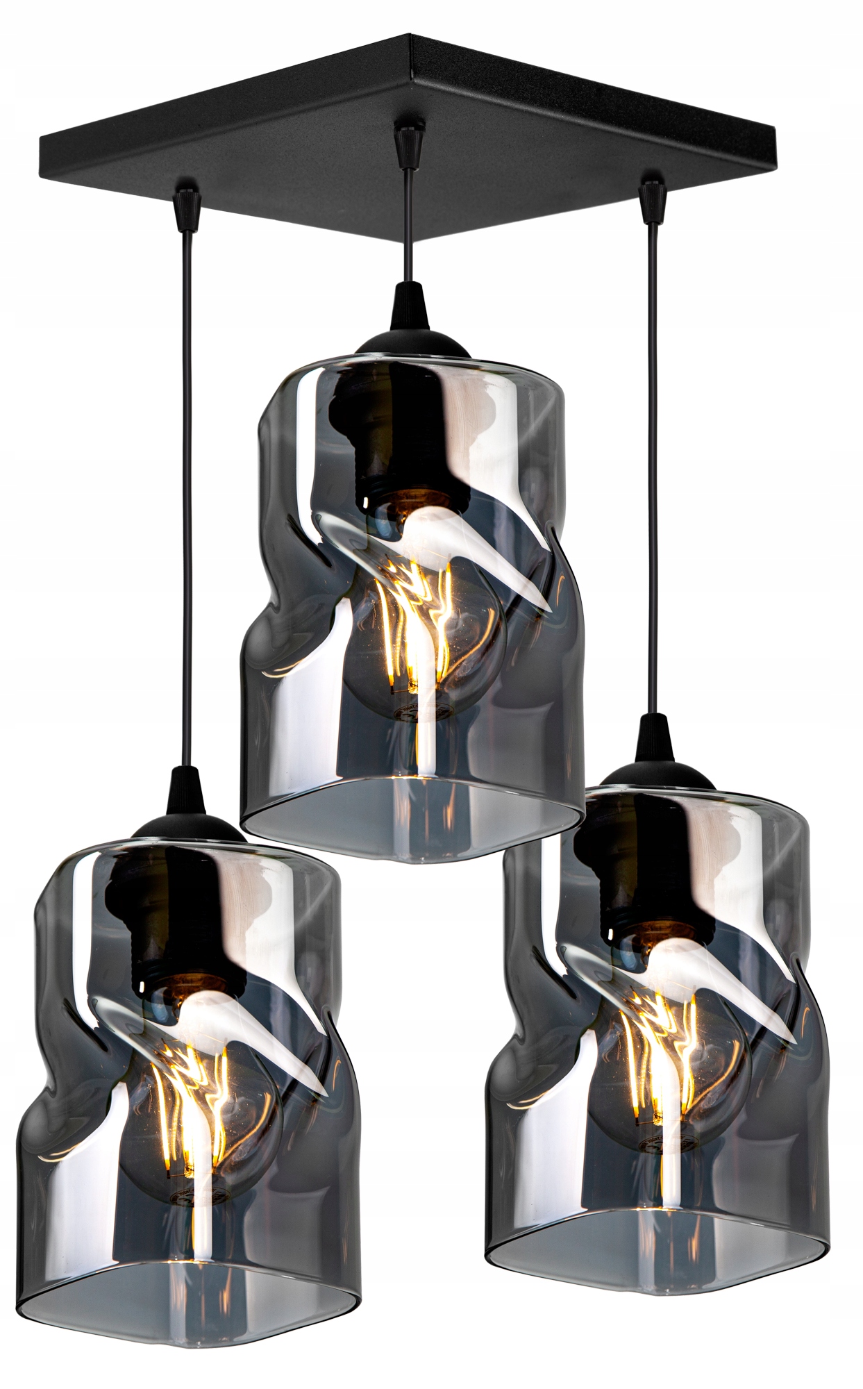

Szklana Lampa Wisząca Sufitowa Żyrandol Plafon Led