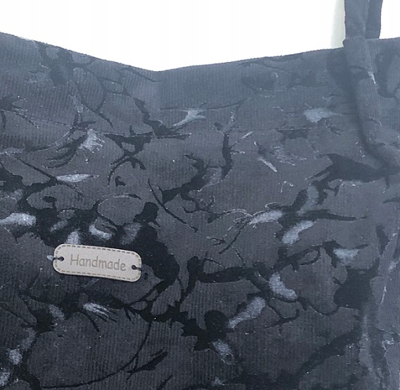 SZTRUKS TORBA WOREK TOREBKA SZHOPERKA CZARNA Materiał dominujący tkanina