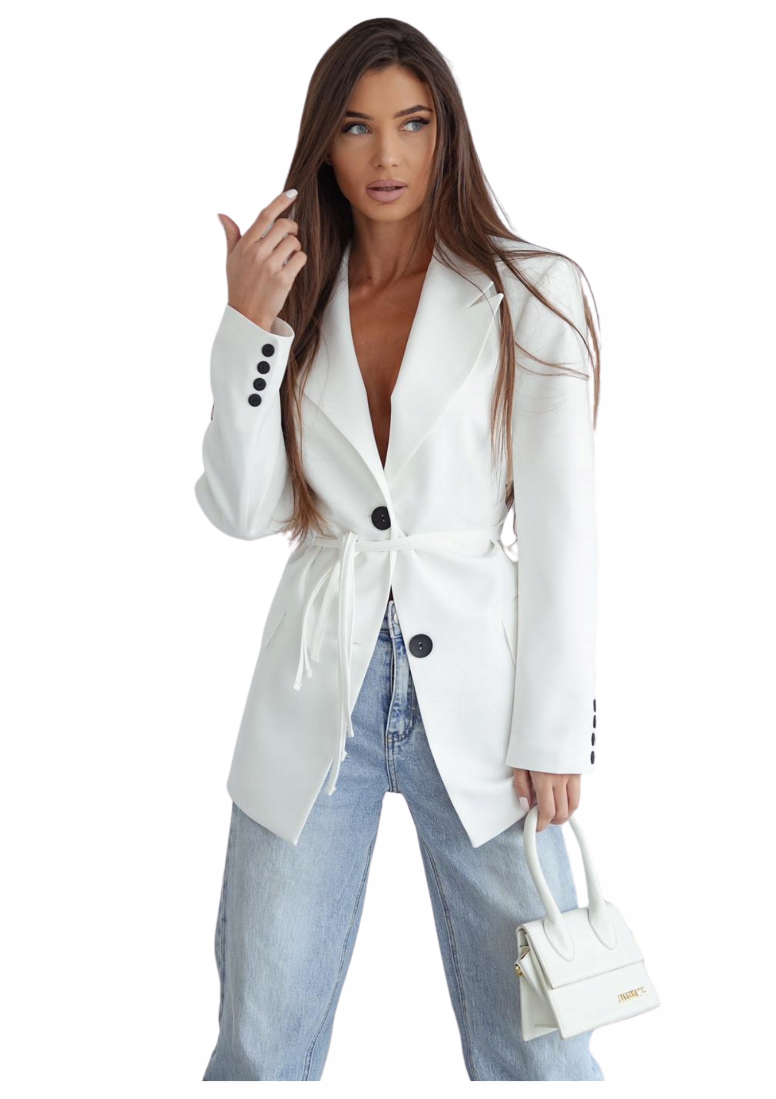 Sako s vázáním Vanessa Me Gusta, bílé