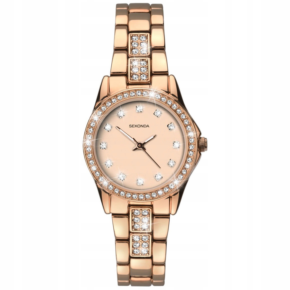 Dámské hodinky Sekonda 2034 Zirkony růžové zlato