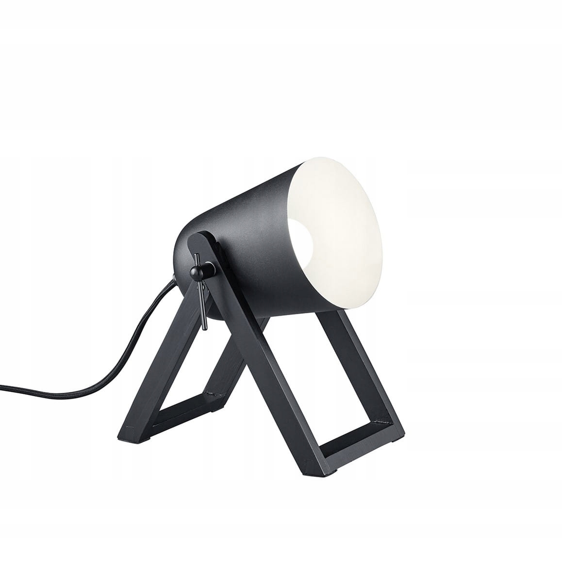 Stolní lampa dřevěná konstrukce černá Rl