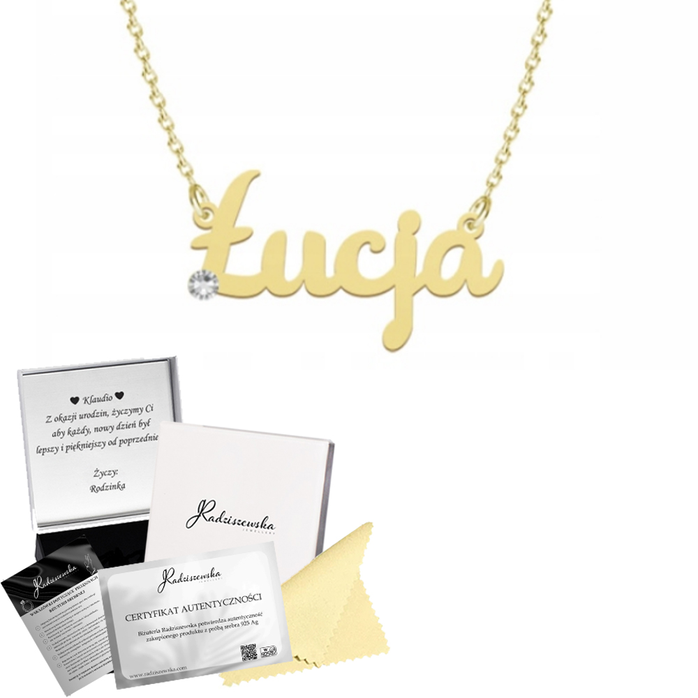 Zlatý Řetízek S Jménem Lucie Dárek Pro Ženu Stříbro 925 Přání