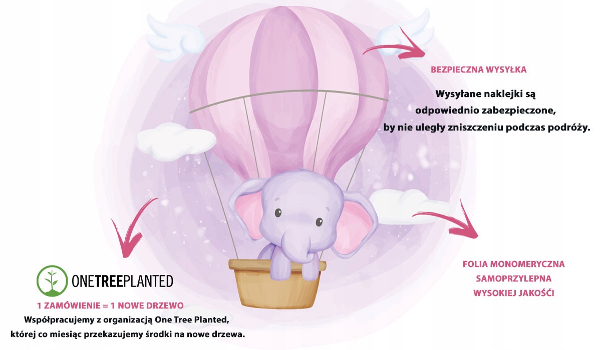 NAKLEJKA NA ŚCIANĘ DUŻA BALETNICA BALONY 100x65 CM Długość 100 cm