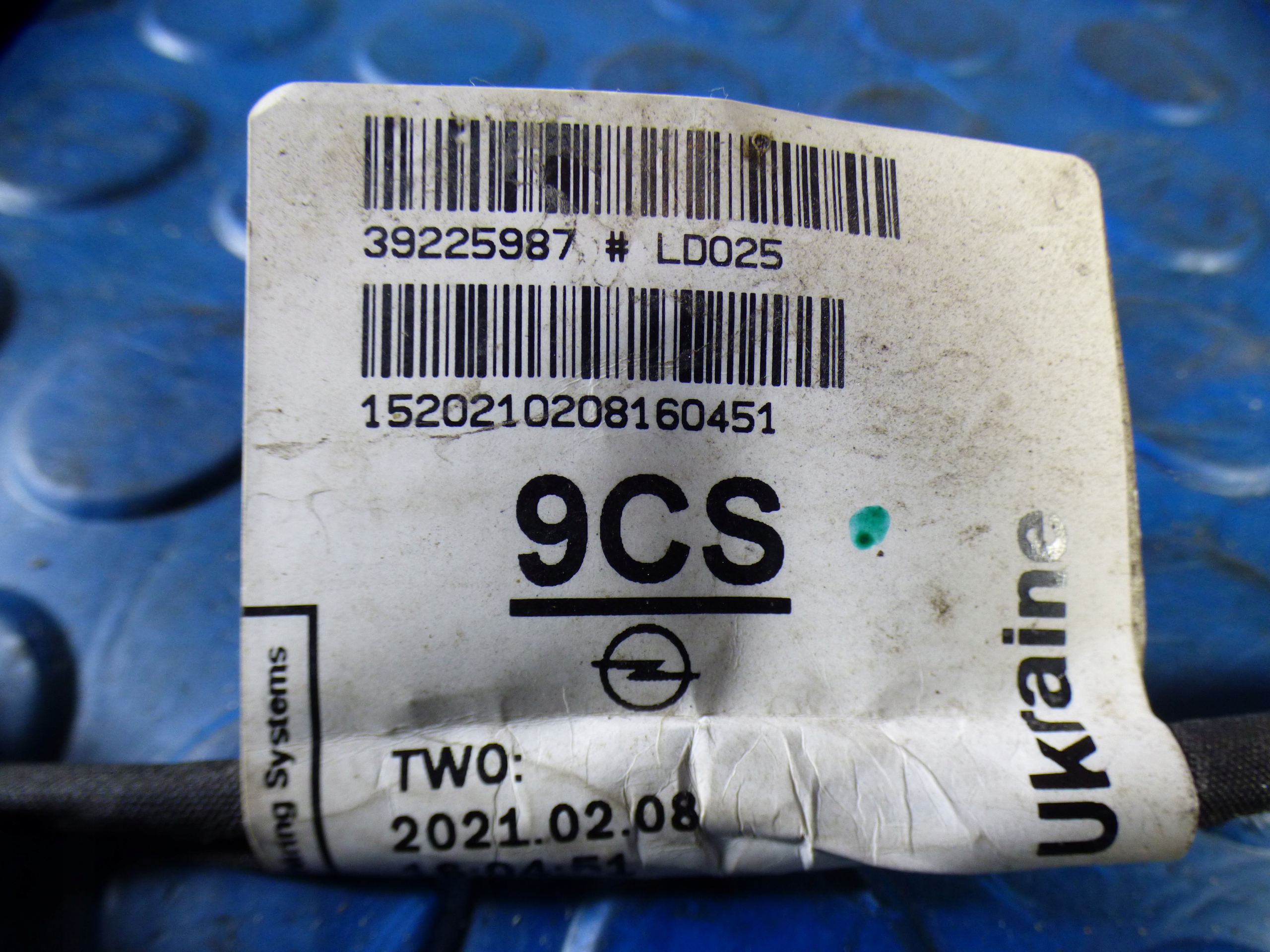 Kabelbaum PDC heck 39225987 9CS OPEL ASTRA K V KOMBI
