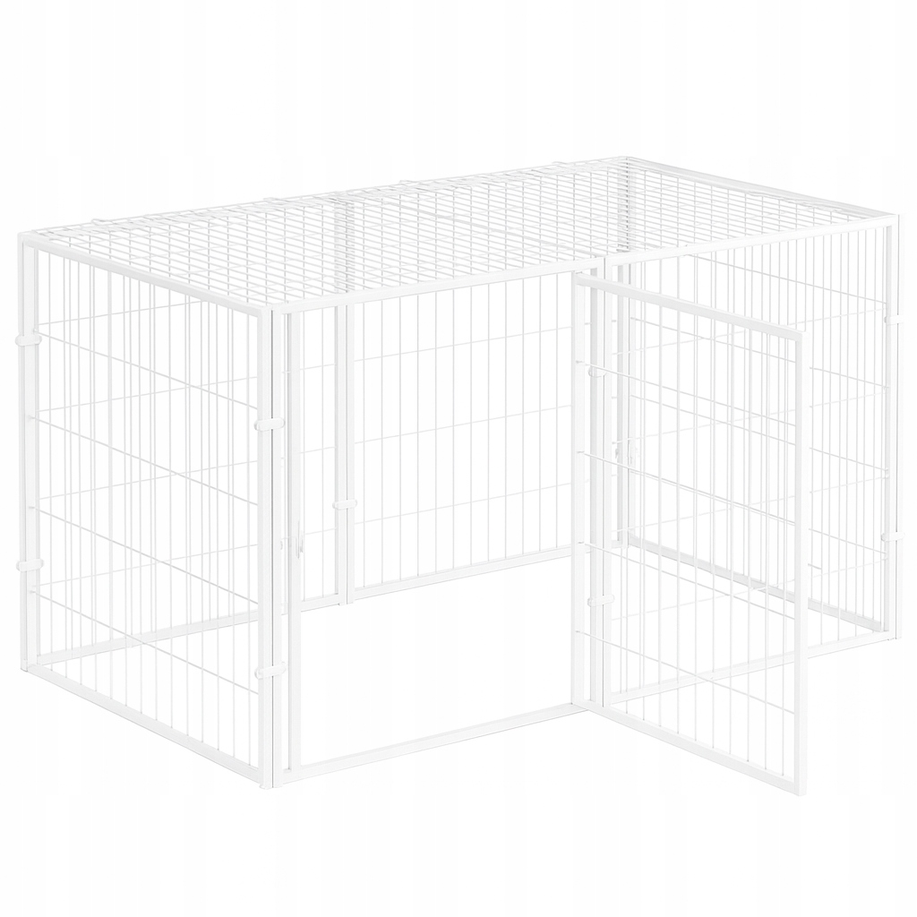 Uzamykatelná Kotec Klec Pro Psa Z Kovu, Výběh Pro Králíka, 6 Panelů