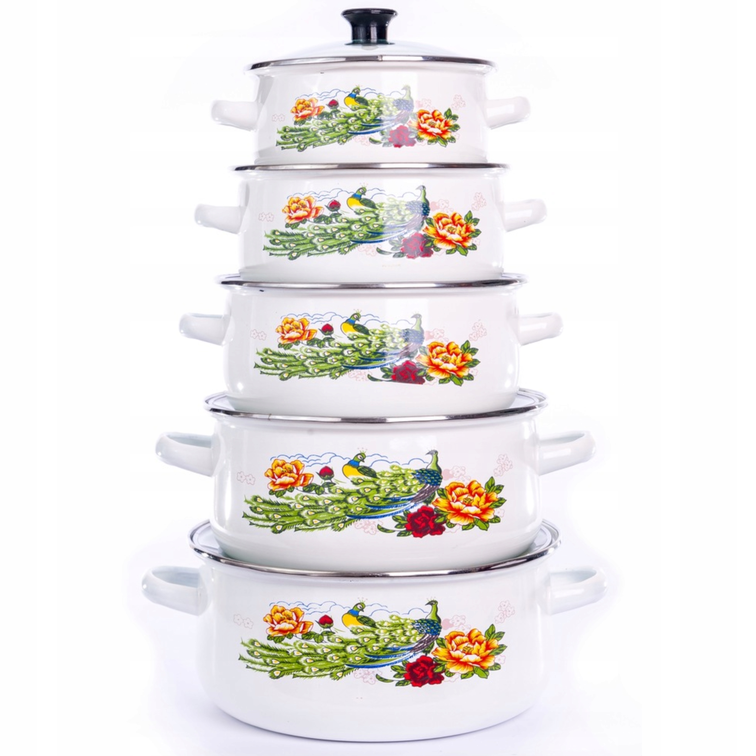 ZESTAW GARNKÓW EMALIOWANYCH INDUKCJA KOMPLET 10 EL