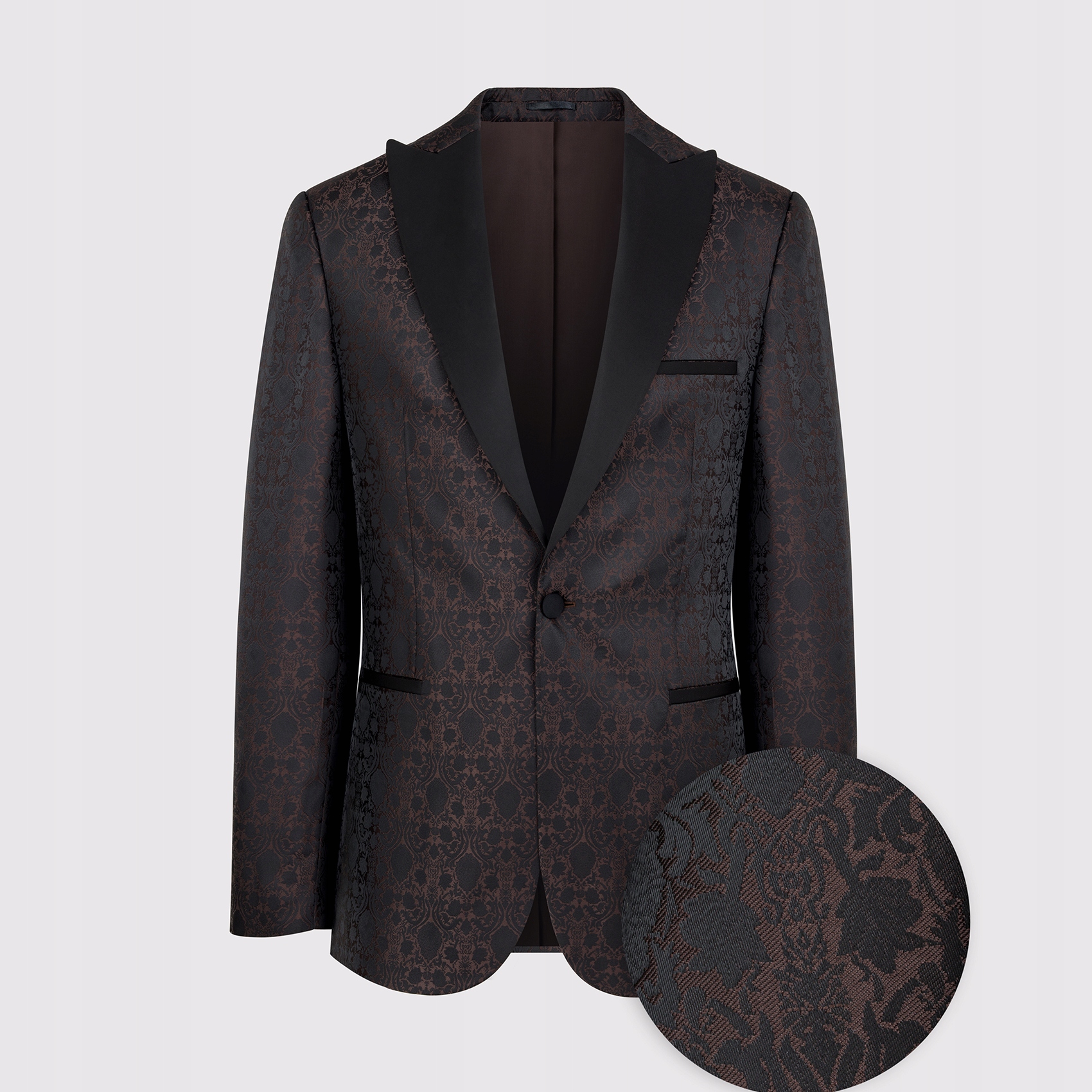 Žakárově hnědá sako pánská smokingová bunda Pako Lorente vel