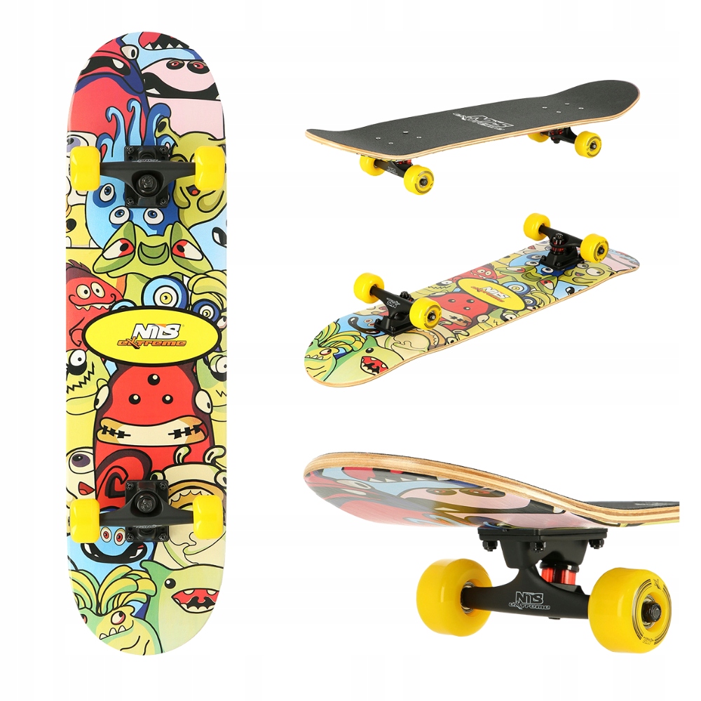 Deskorolka Klasyczna Drewniana Deska Skateboard Dla Początkujących ABEC-7