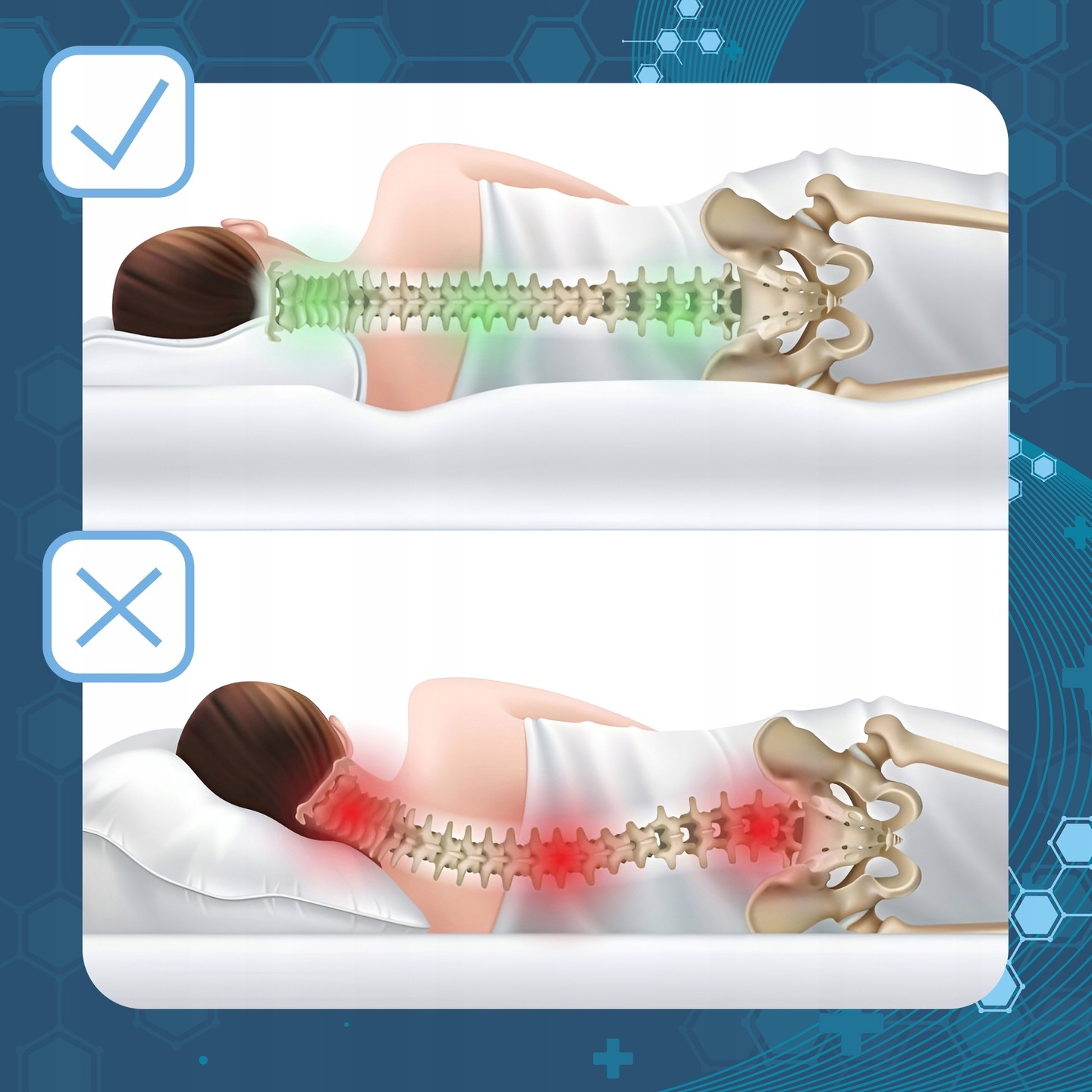 PODUSZKA ORTOPEDYCZNA PROFILOWANA DO SPANIA PIANKA MEMORY DLA WYMAGAJĄCYCH Kod producenta PODUSZKA ORTOPEDYCZNA