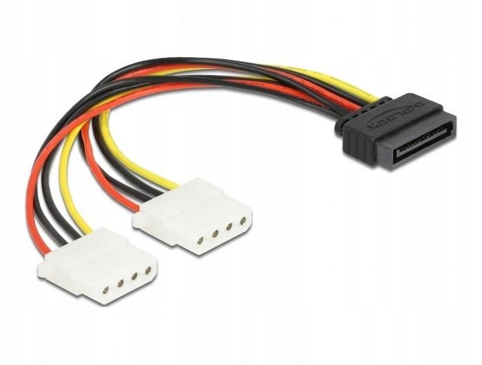 Kabel Sata M 15 Molex x2 Delock (0,2 m)