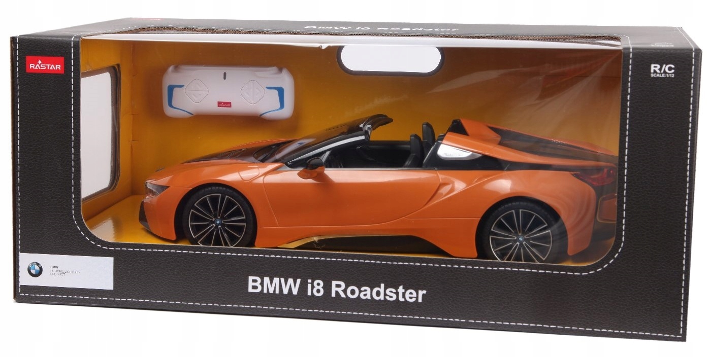 BMW i8 Roadster pomarańczowy RASTAR model 1:12 Zdalnie sterowane auto Zakres częstotliwości 2400 MHz