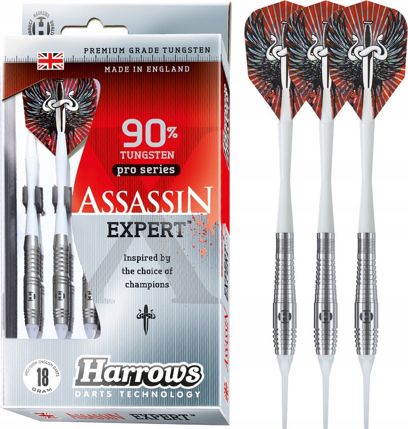 Šipky Harrows Assassin Expert 90% Softip AX2