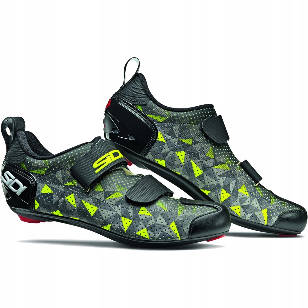 Buty rowerowe triathlonowe Spd Sidi T-5 Air szaro-żółte 48
