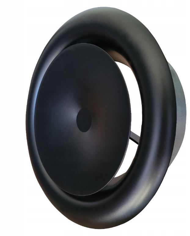 Anemostat KN-RM fi 125 czarny nawiewny