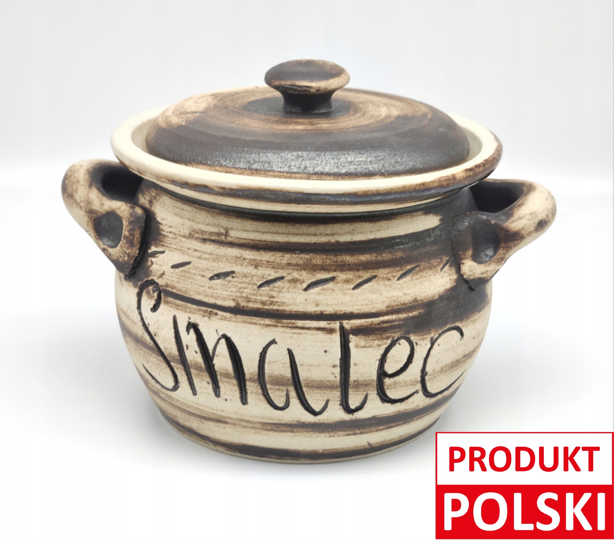 

garnek pojemnik do smalcu smalec wiejski stół 0,6l
