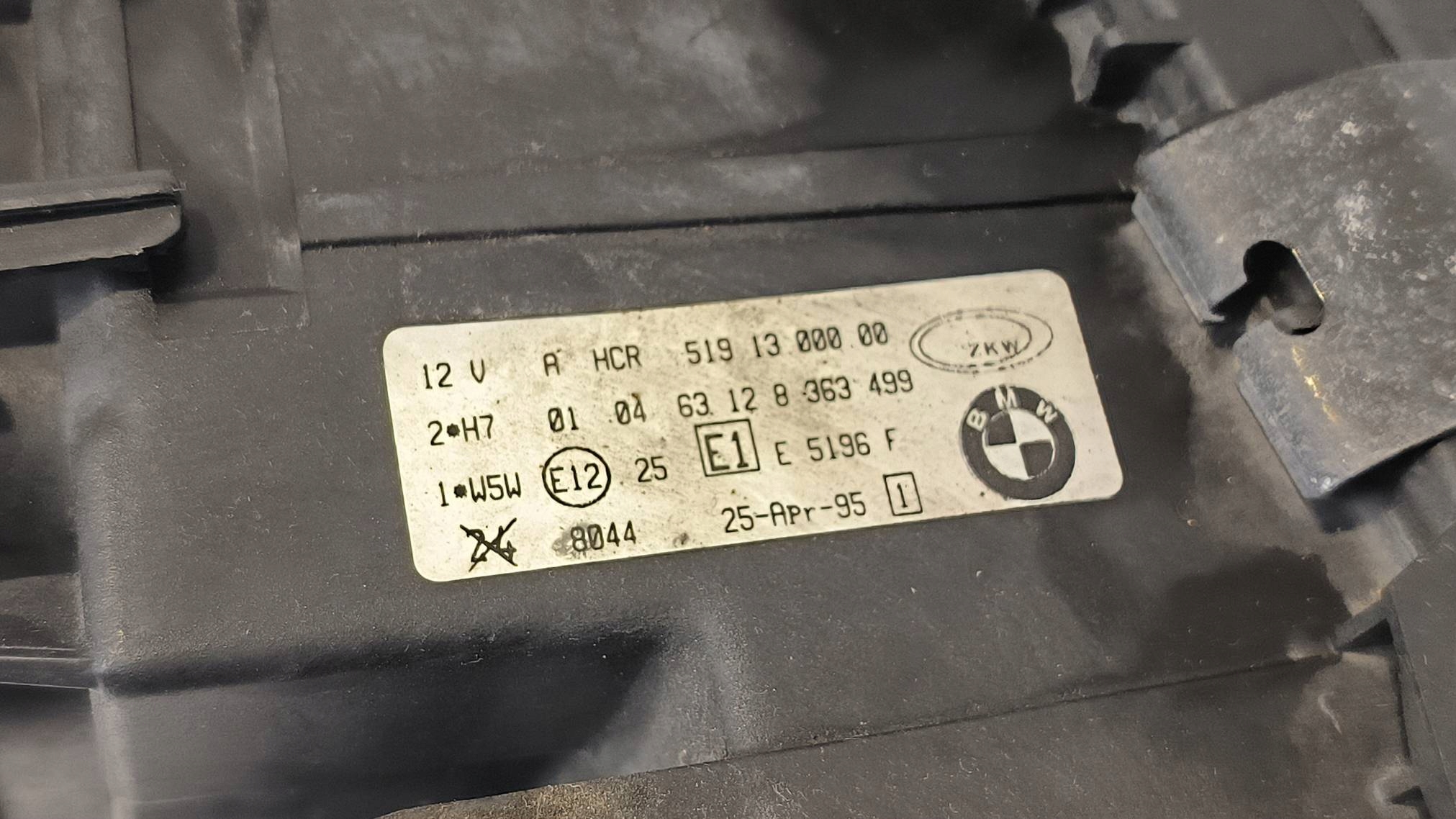 light left front EU 8363499 BMW SERIA 3 E36 316i