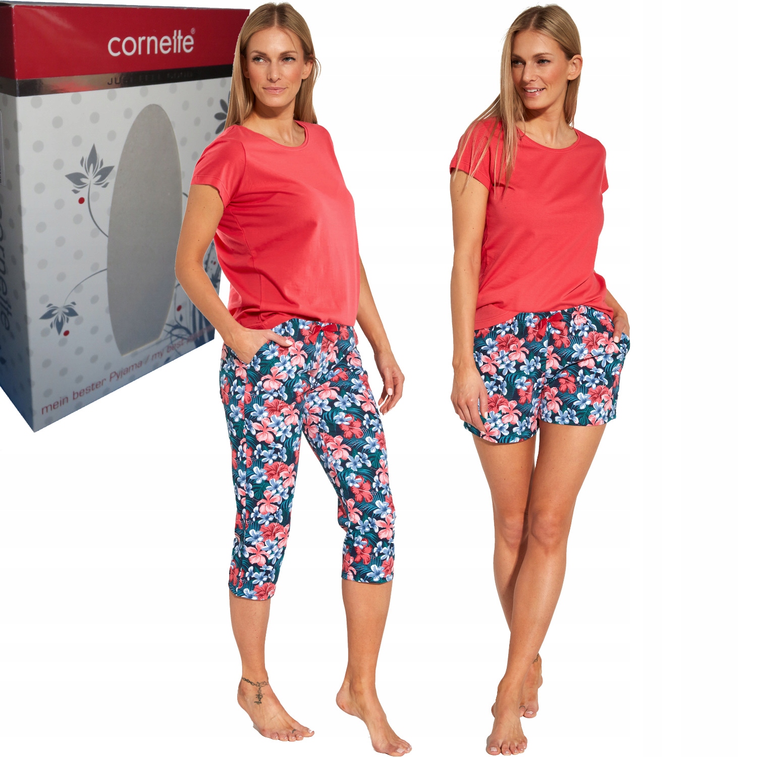 

Cornette piżama damska 665/Z01 Blossom 3-części