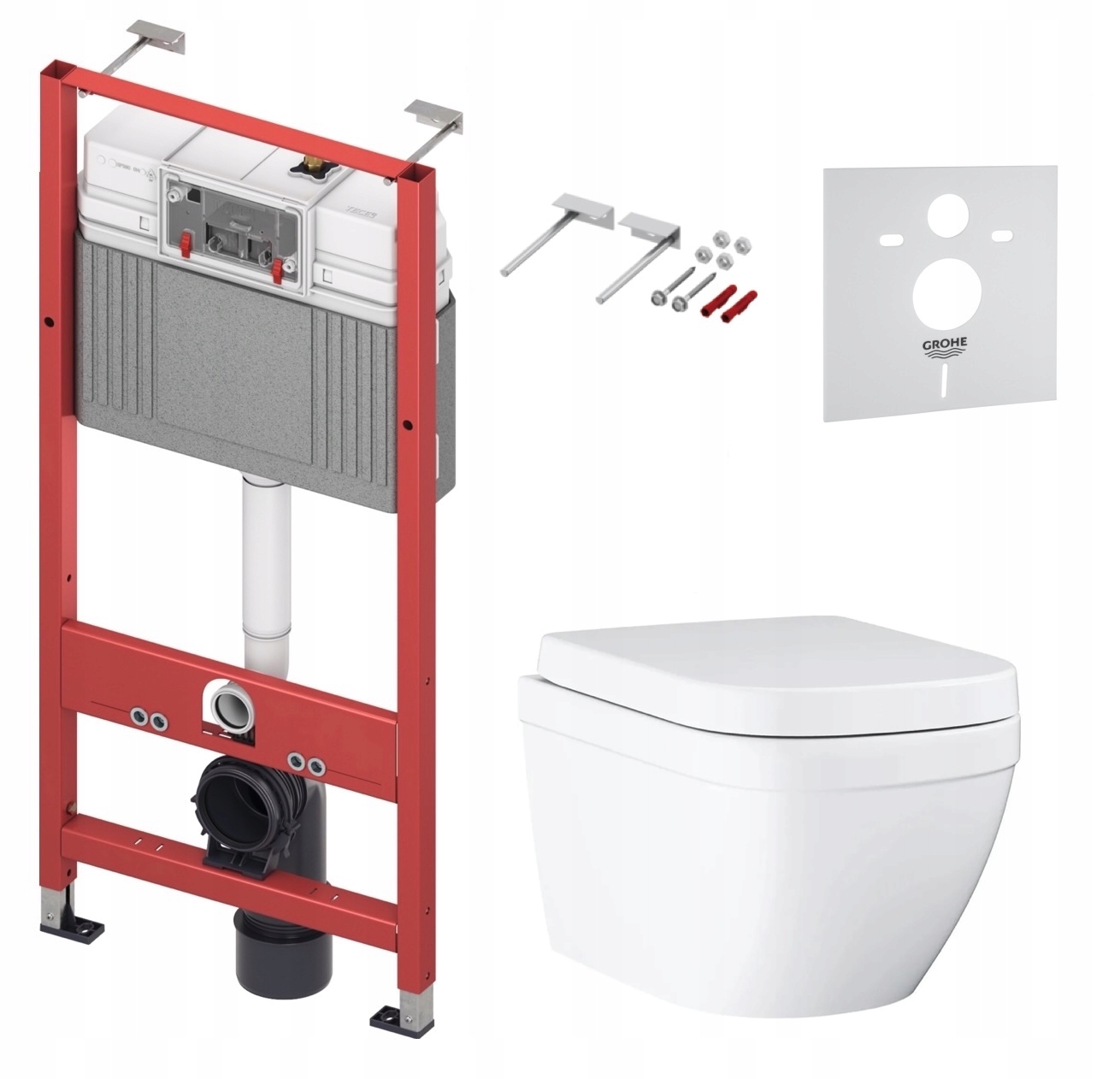 7v1 Podomietková Súprava Wc, Stelaz Tece Wc Miska Grohe Euro Ceramic