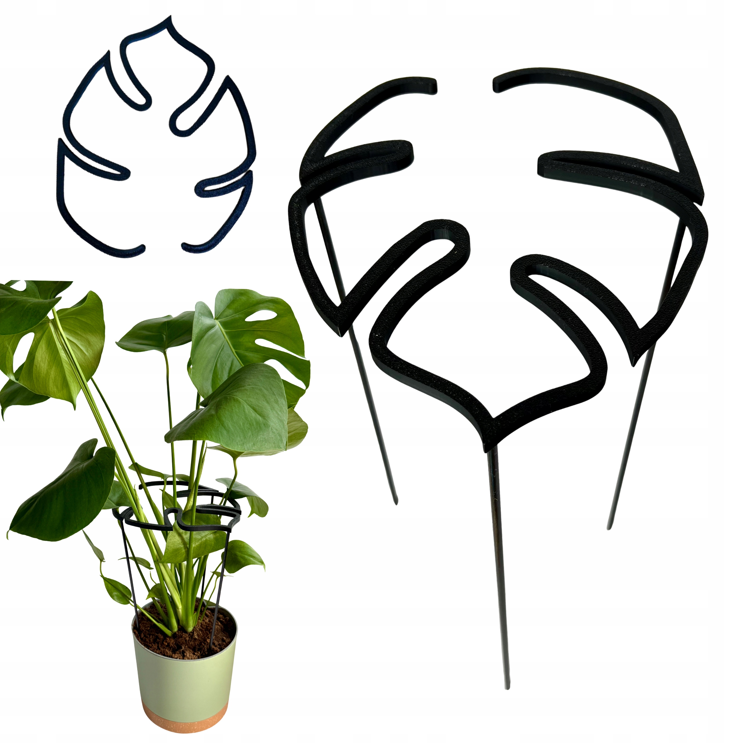 Podpora Roślin Kwiatów Obejma Pierścieniowa Podpórka RING MONSTERA M 33cm