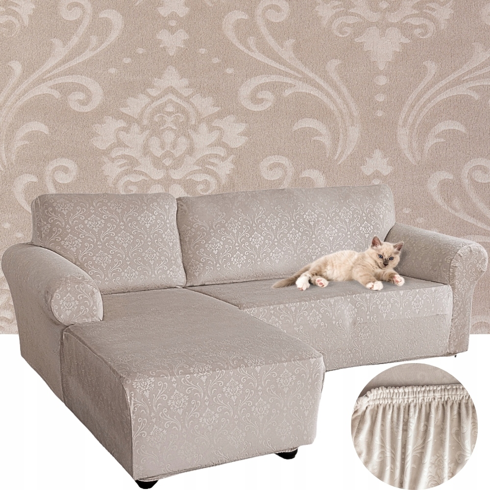 Potah Na Rohovou Pohovku Pohovka Velur Lisovaný Ornament Levý 2+2 Oeko Tex