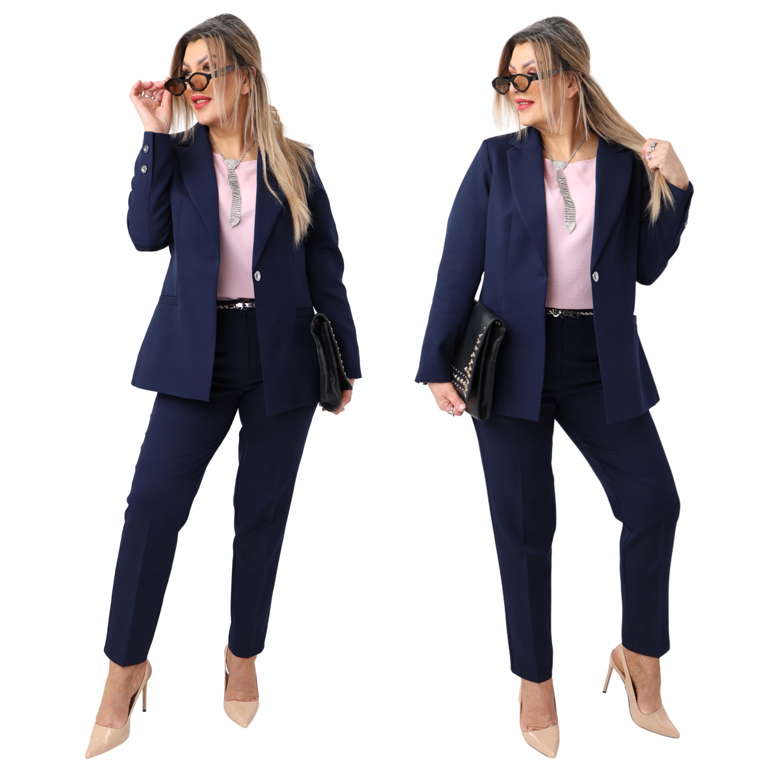 garnitur damski marynarka spodnie Polski Producent duże rozmiary