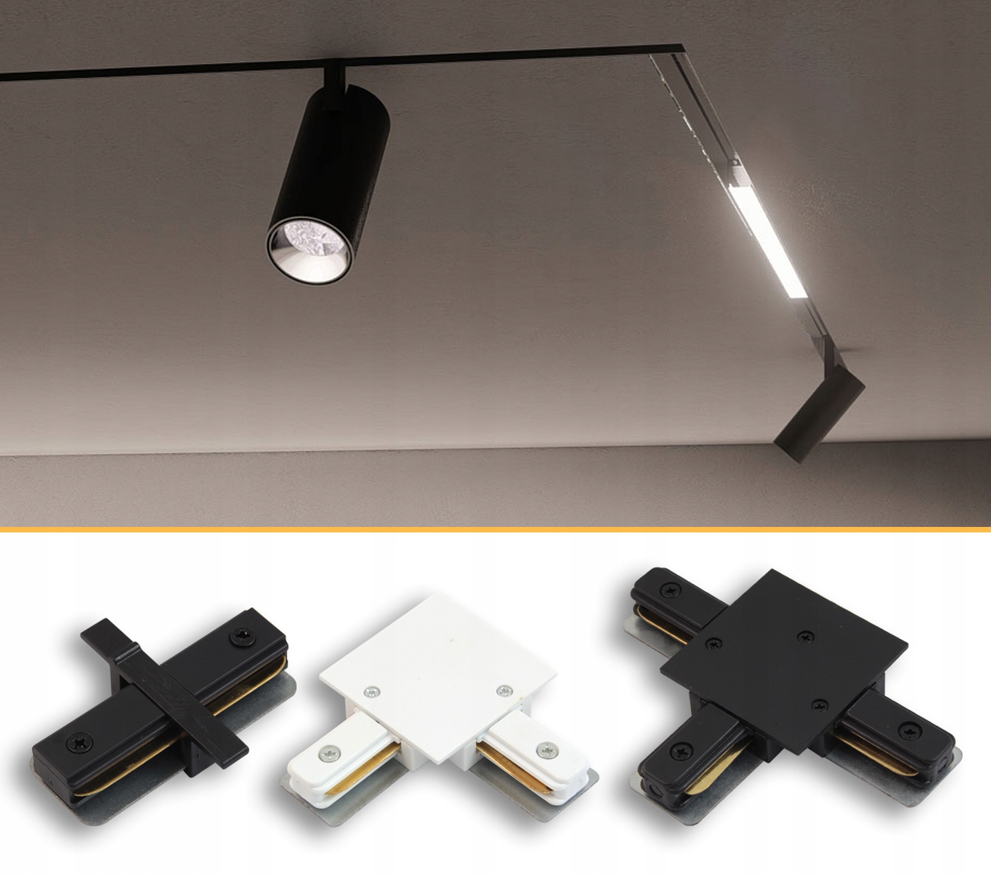 3x REFLEKTOR LAMPA LED SZYNOPRZEWÓD WPUSZCZANY 2M Długość 2 m