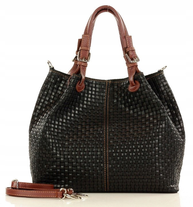 MARCO MAZZINI torebka shopper CARINA TRECCIA skóra Marka Marco Mazzini