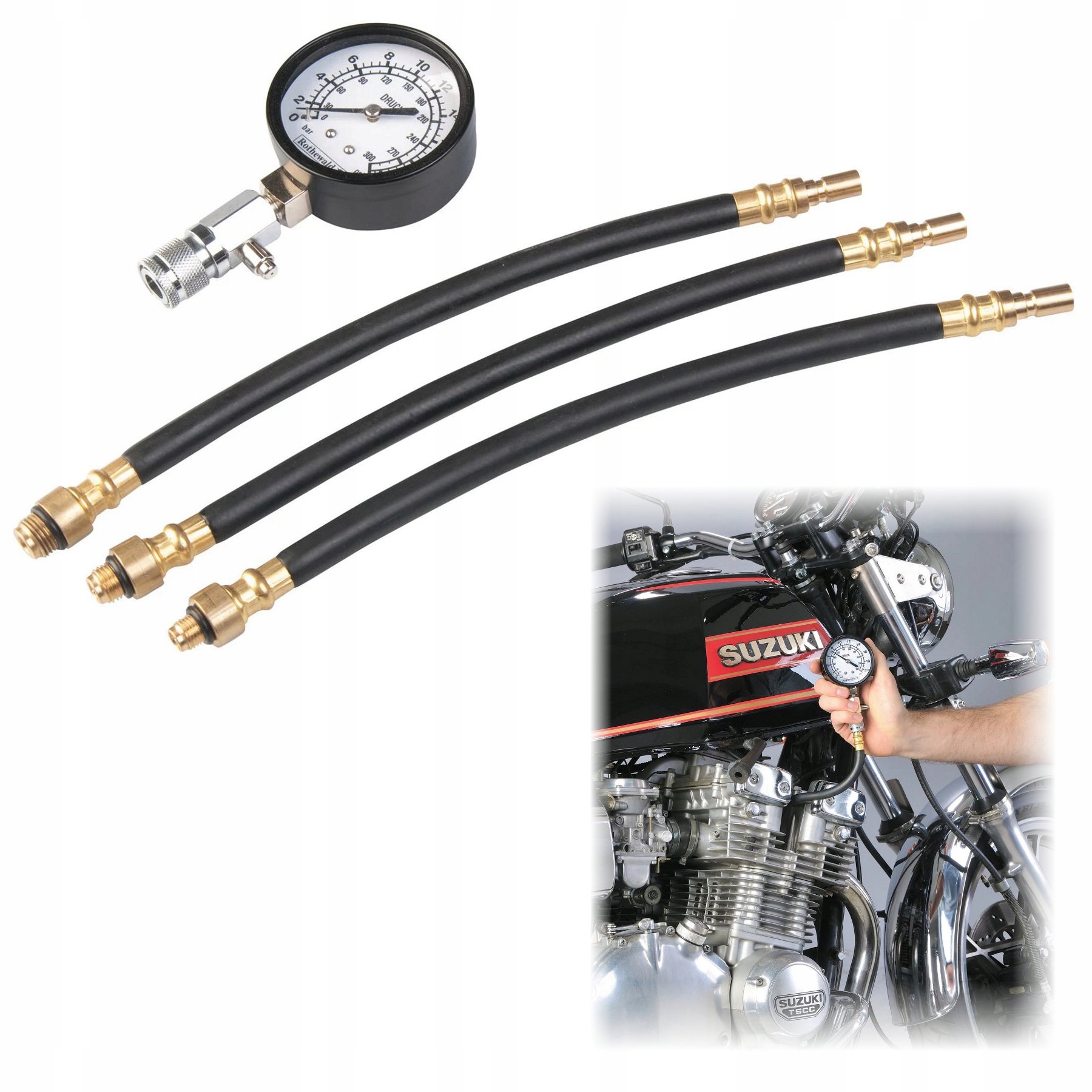 Kompresný Merač 3V1 10/12/14 MM, Nástroj Na Diagnostiku Motorov