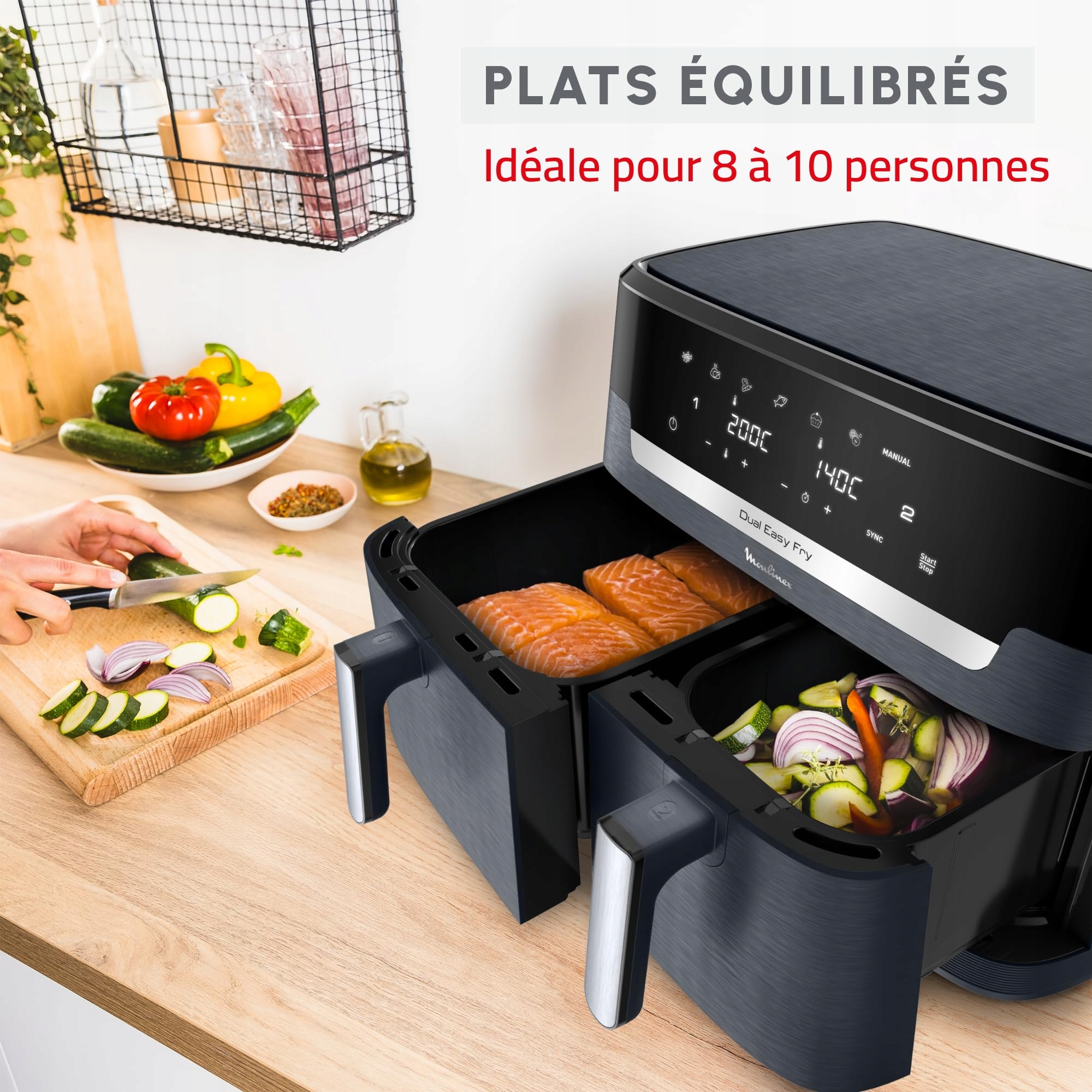 MOULINEX Dualna Frytkownica Beztłuszczowa XXL 3kg 7 Programów — miniatura 3