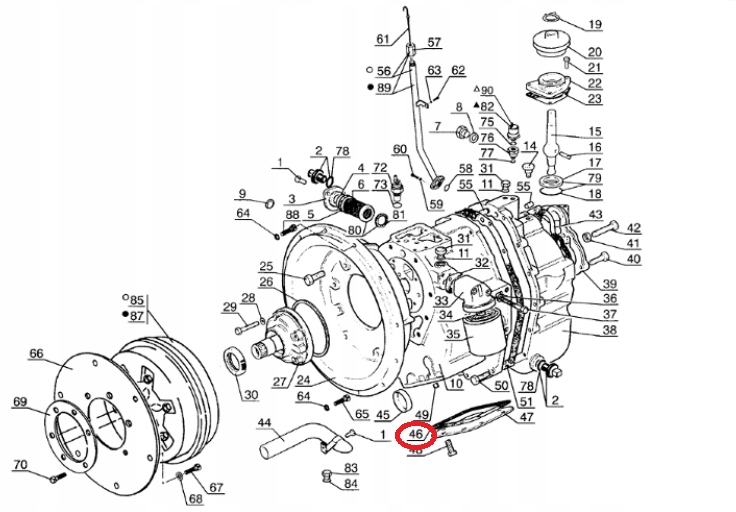 USZCZELKA SKRZYNI BIEGÓW MANITOU 109704 MT MLT MC Producent części Manitou