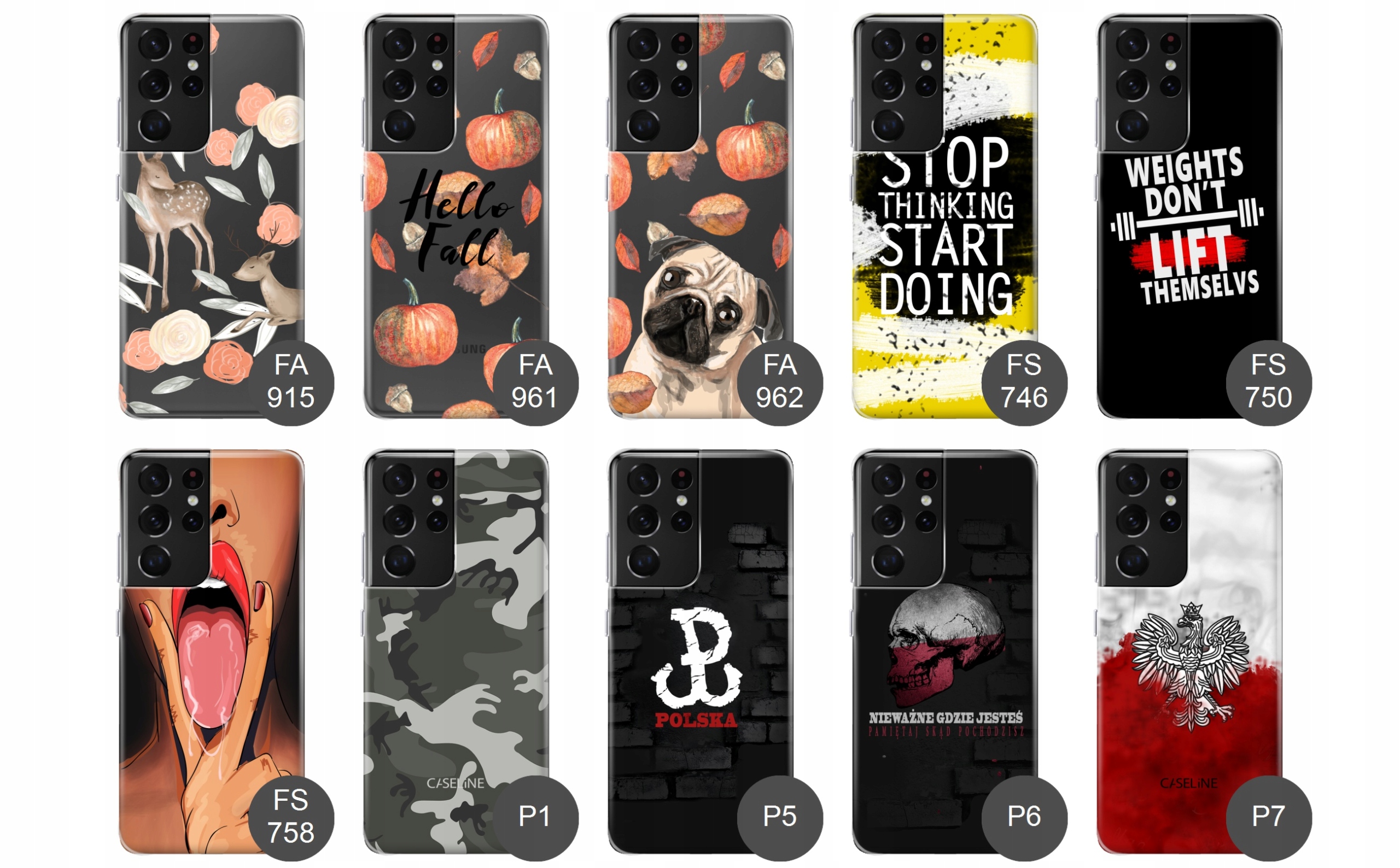 Etui do Samsung S21 ULTRA case guma wzory silikon