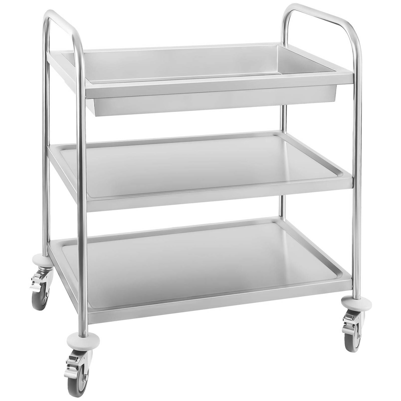 WÓZEK GASTRONOMICZNY 3 PÓŁKOWY KÓŁKA Z HAMULCAMI